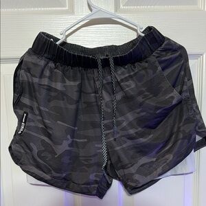 YoungLA Black Athletic Shorts with Elastic Waistband